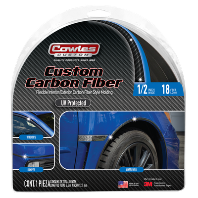 Carbon Fiber Style Bodyside Molding Trim 1/2" x 18'