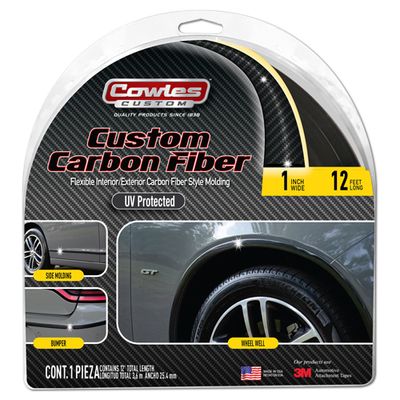 Carbon Fiber Style SUV Body Side Molding Trim 1" x12'