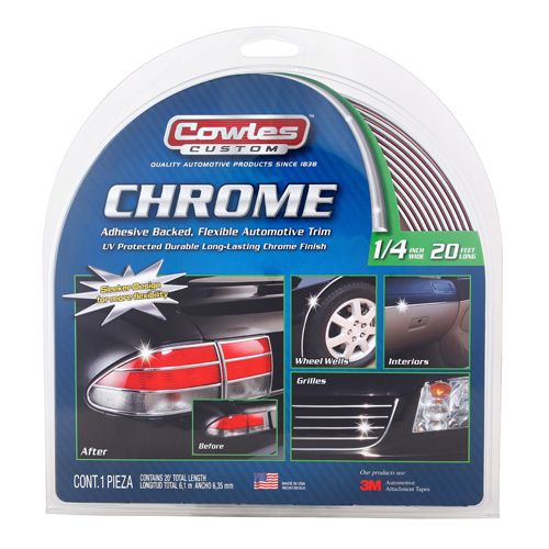Flexible Chrome Body Molding Trim 1/4" x 20'