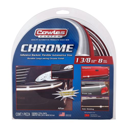 Flexible Chrome Body Side Molding 1 3/8" x 8'