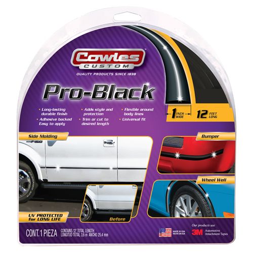 Hi Gloss Black Body Molding Trim 1" x12'