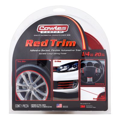 Flexible Red Molding or Trim 1/4" x 20'