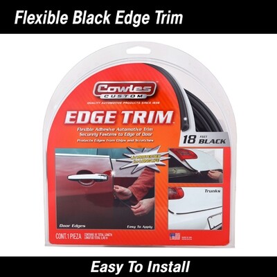 Black U Channel Edge Trim 18 Feet