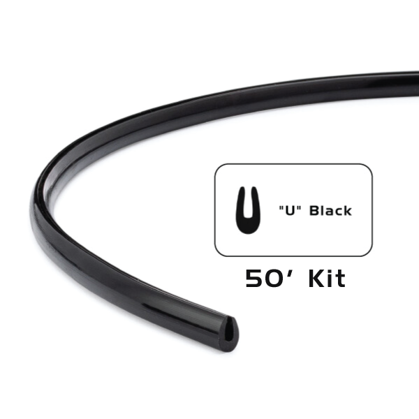 Full Size Black Door Edge Guard 50 Feet