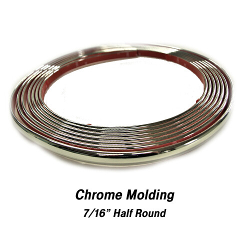 Cowles Custom Chrome Body Side Molding Trim 7/16" x 20' Kit