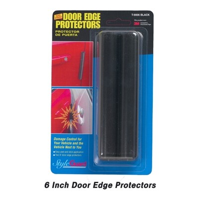 Cowles T9006 Black Door Edge Protectors 6 Inch (2)