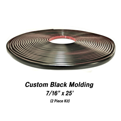 Cowles Custom Black Half Round Car Bodyside Molding 7/16" x 25' (2)