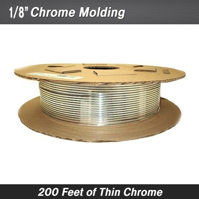 Thin Chrome Body Molding Trim 1/8 Thin Chrome Body Molding Trim 1/8" x 200'