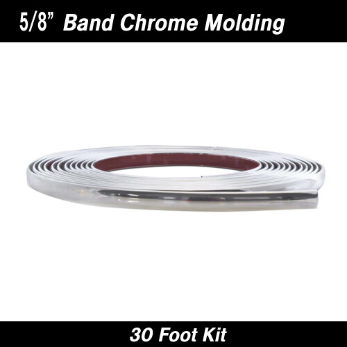 Chrome Band Wheel Well Molding 5/8" x 30' Kit