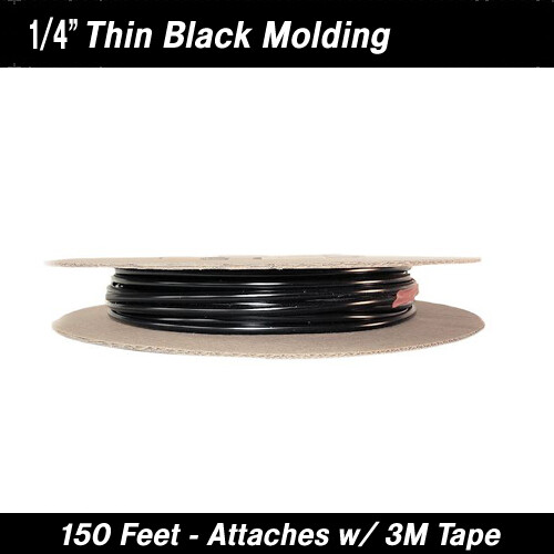 Custom Black Molding Trim 1/4" x 150 Feet