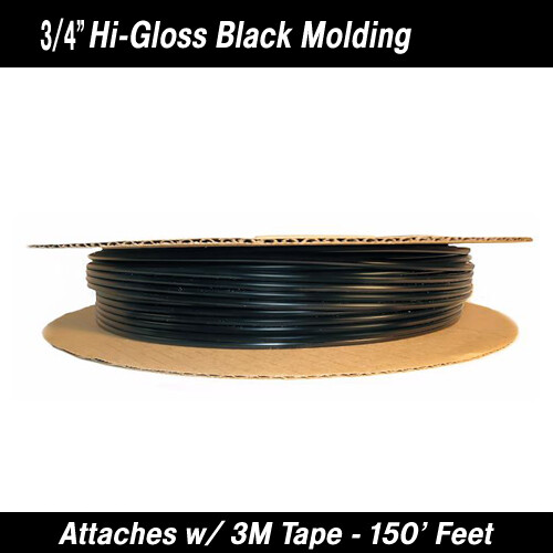 Hi-Gloss Black Bodyside Molding 3/4" x 150'