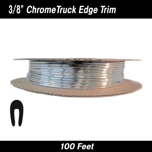 3/8" Chrome Truck Edge Trim 100' Reel