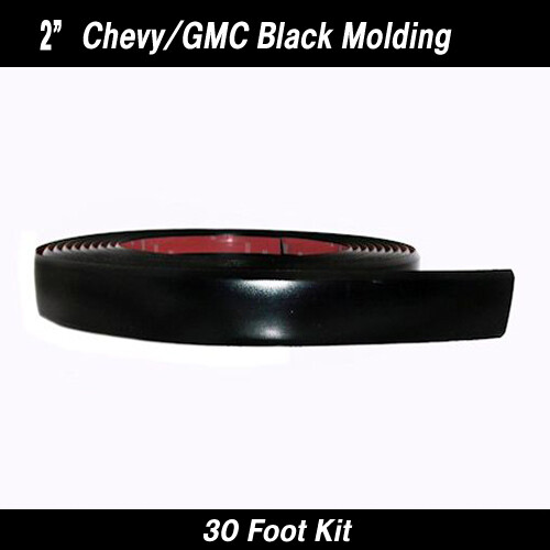 Chevy/GMC Black Body Side Molding 2" x 30' Kit