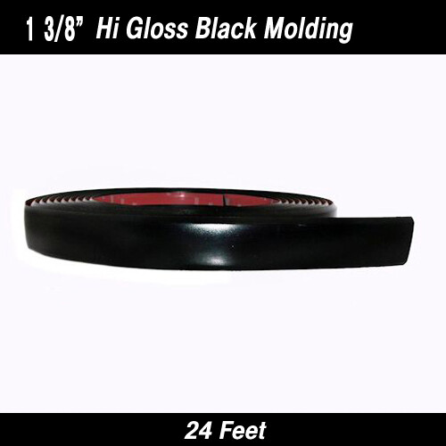 Glossy Black Body Side Molding 1 3/8" x 24' Kit