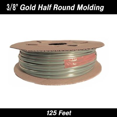Gold Half Round Molding 3/8" x 125' reel