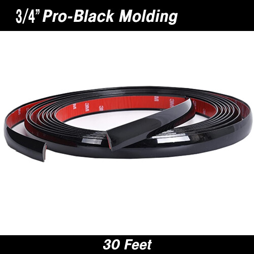 Pro-Black Bodyside Molding Trim 3/4" x 30'