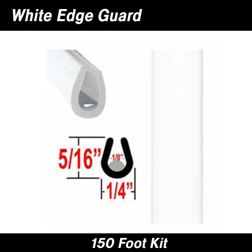 White Door Edge Guard/Trim, For Cars, 150' Kit