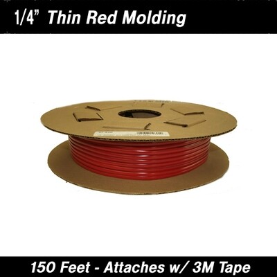 Custom Red Molding Trim 1/4" x 150 Feet