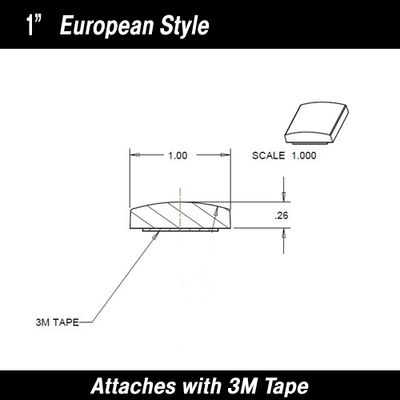 European Style Chrome Body Molding 1" x 50'