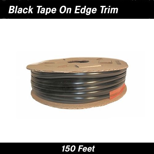 Black Tape on Door Edge Guard - 3/8" x 150' Kit