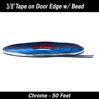 Chrome Tape on Edge Trim w/ Bead - 3/8 Chrome Tape on Edge Trim w/ Bead - 3/8" x 50' Kit