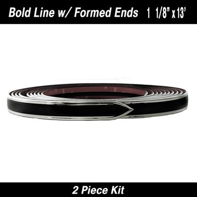 Cowles Black Bold Line w/ Formed Ends Body Side Molding