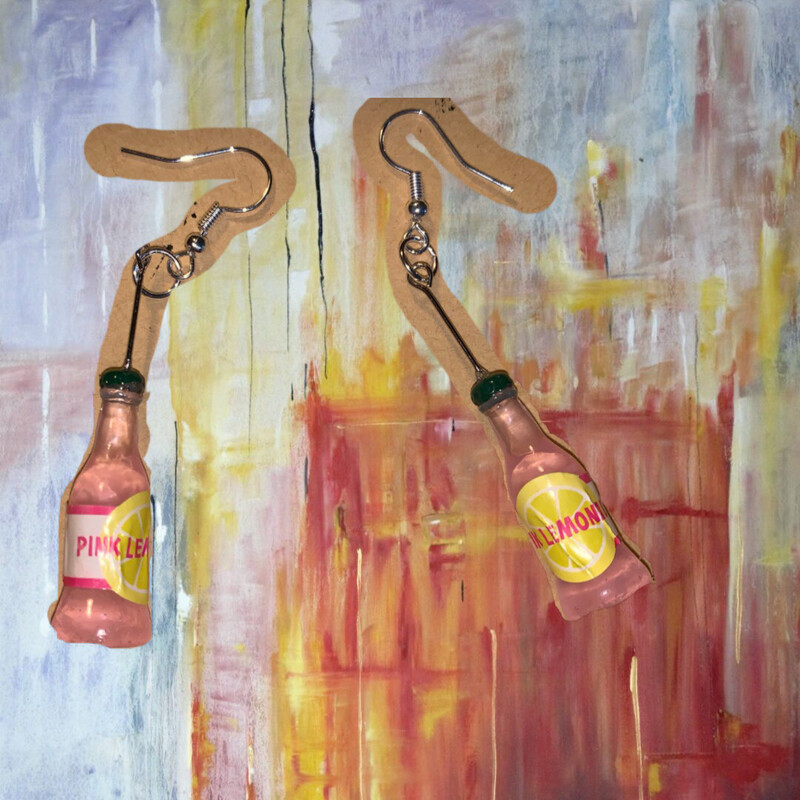 Lemonade bottle earrings