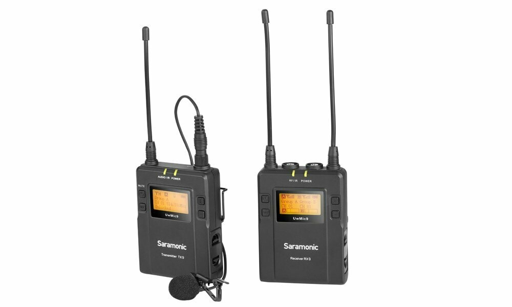 Saramonic UwMic9 Kit1 / Lavalier-Funkmikrofon mit Sender und Empfänger