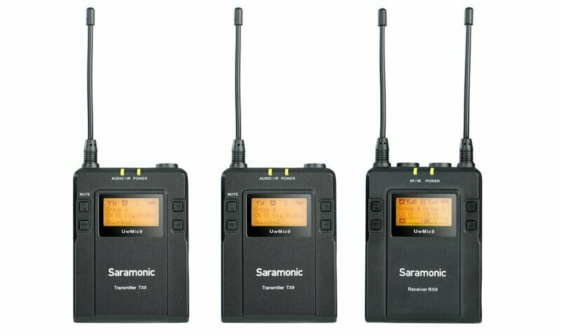 Saramonic UwMic9 Kit2 / 2 Lavalier-Funkmikrofone mit Sender und 1 Empfänger Saramonic UwMic9 Kit2 / 2 Lavalier-Funkmikrofone mit Sender und 1 Empfänger