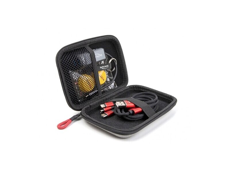 Delock Travel Kit II Easy Edition - USB Hub mit Card Reader / 3 in 1 Ladekabel Delock Travel Kit II Easy Edition - USB Hub mit Card Reader / 3 in 1 Ladekabel