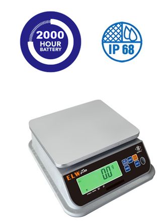 ESW MAX STAINLESS STEEL IP68 WATERPROOF BENCH SCALE 4 D type Dry cell batteries give 2000 hours life. ESW MAX STAINLESS STEEL IP68 WATERPROOF BENCH SCALE 4 D type Dry cell batteries give 2000 hours life.