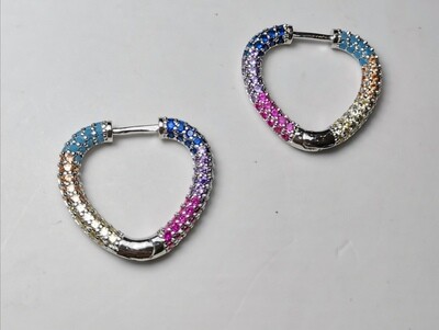 Hoops Cuore in Acciao (Coppia)