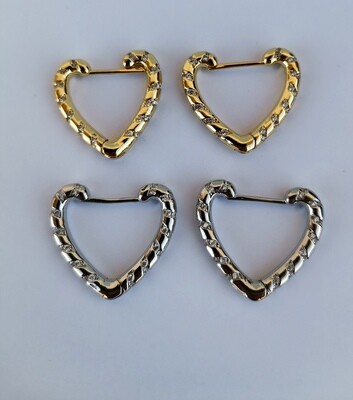 Hoops Cuore Metal (Coppia)