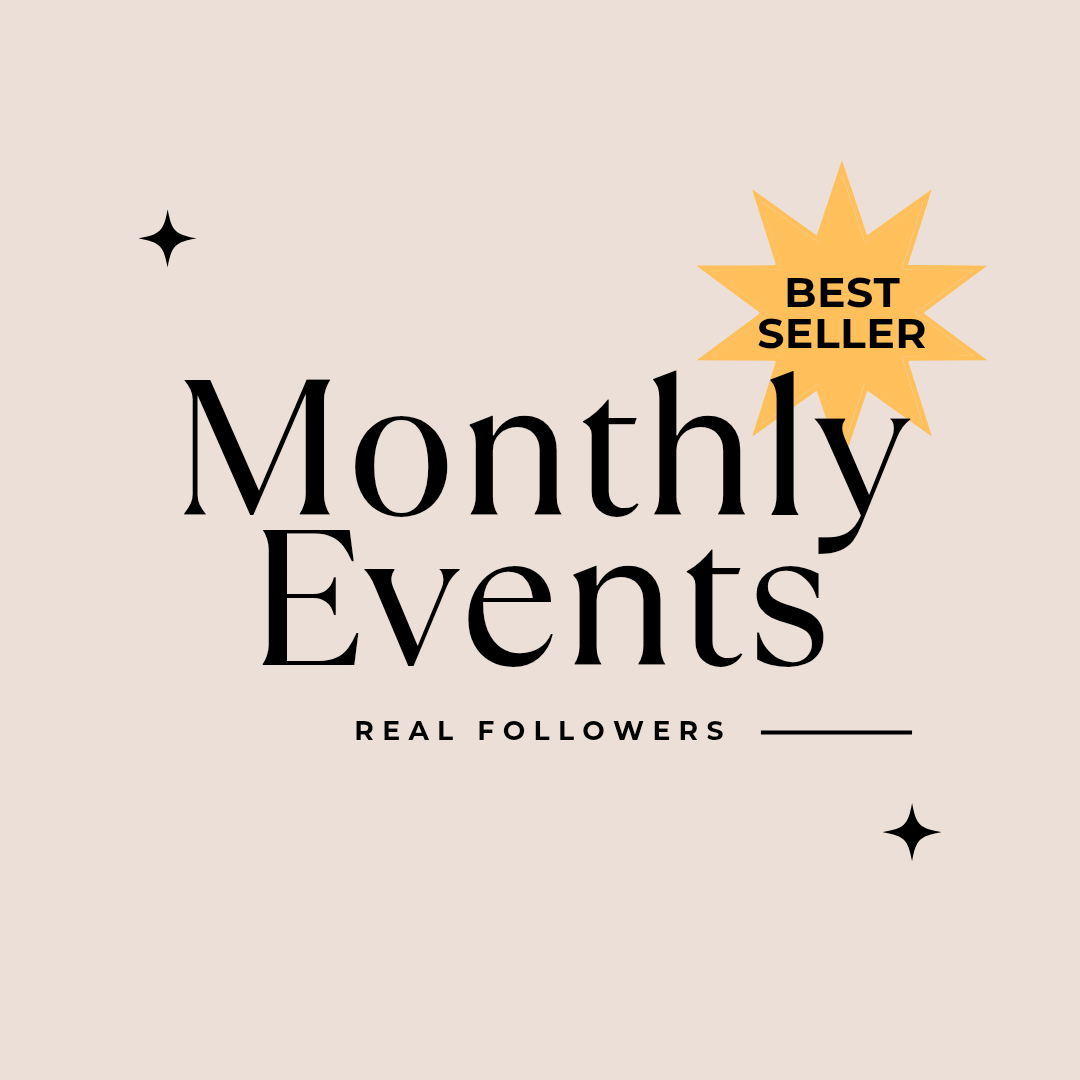 MONTHLY Events (8/16/24/36 events) &amp; FREE FEATURES