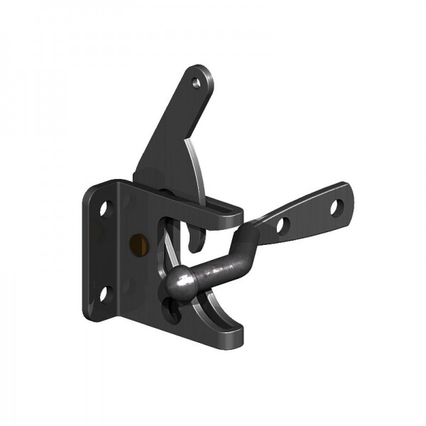 Easy-close latch, black epoxy polyester