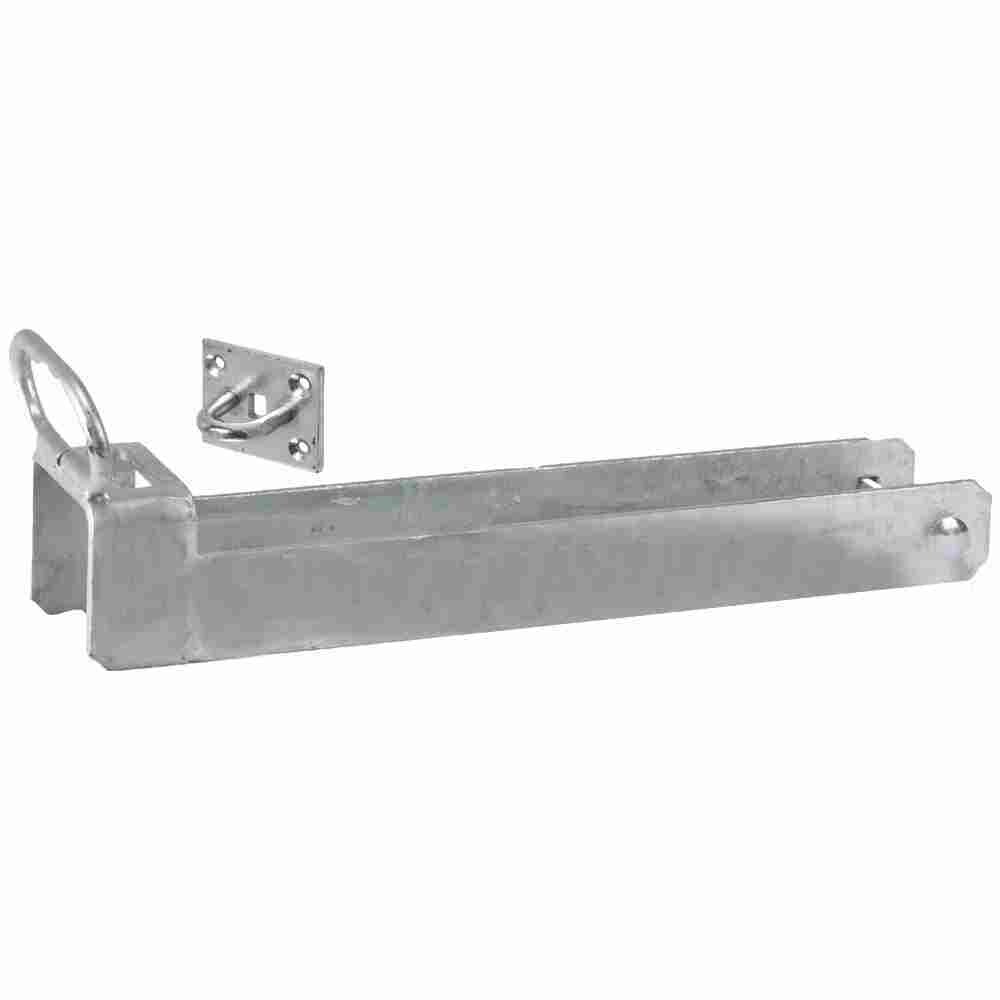 Closing loop with handle, can be padlocked, galvanized.