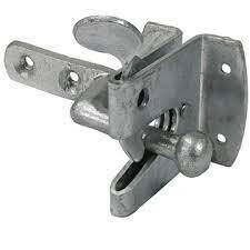 Galvanized thumb latch, can be padlocked, www.brittanygates.com