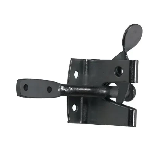 Auto thumb latch 50mm, epoxy black polyester finish.