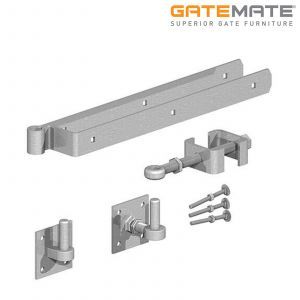 GATEMATE® Adjustable hinge set 600mm, rising, self-closing, galvanised