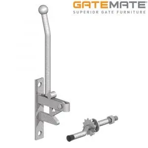 GATEMATE® Self-catching latch, long handle, galvanised