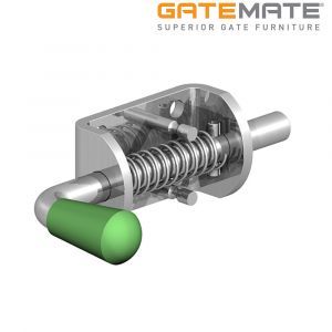 Spring Loaded Bolt - Short Body - 60mm - Zinc Plated - GATEMATE®