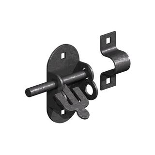 Oval pad bolt, black polymer