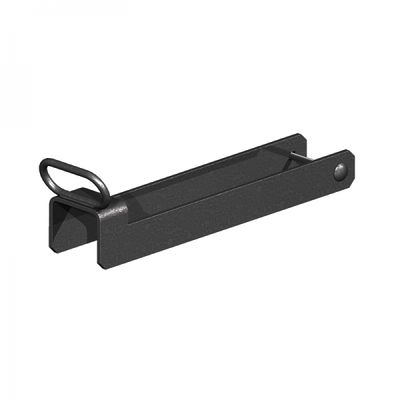 Closing loop with handle, black polymer.
