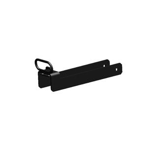Closing loop with handle, can be padlocked, black epoxy polymer.