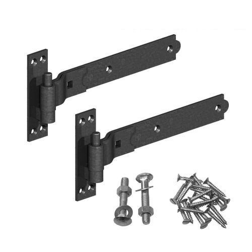 GATEMATE® Cranked Hinge Set - Black Epoxy Polymer.