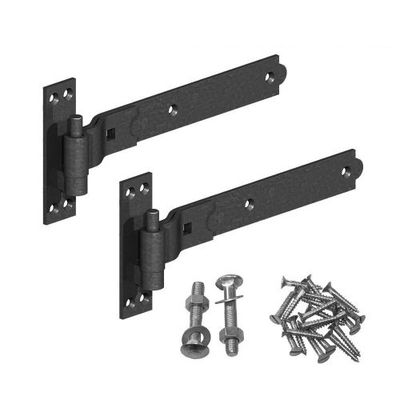 Jeu de charnières d&#39;angle - Revêtement en poudre noire - GATEMATE®