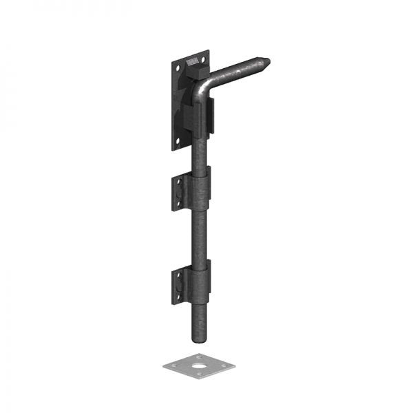 Drop bolt, adjustable, black epoxy polymer