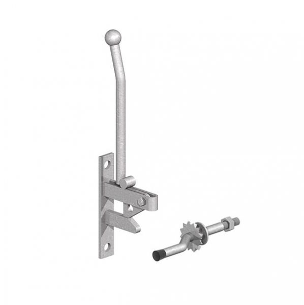 GATEMATE® Self-catching latch, long handle, galvanised