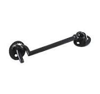 Cabin hook, cast steel fabrication, black