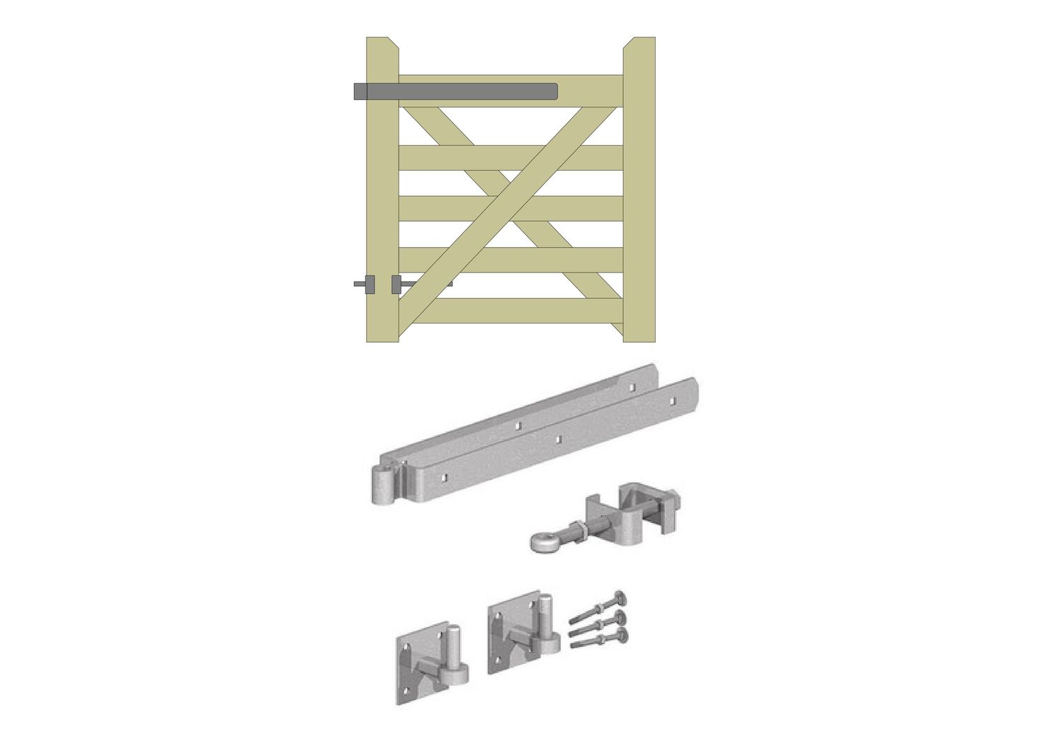 Five bar English traditional gate